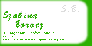 szabina borocz business card